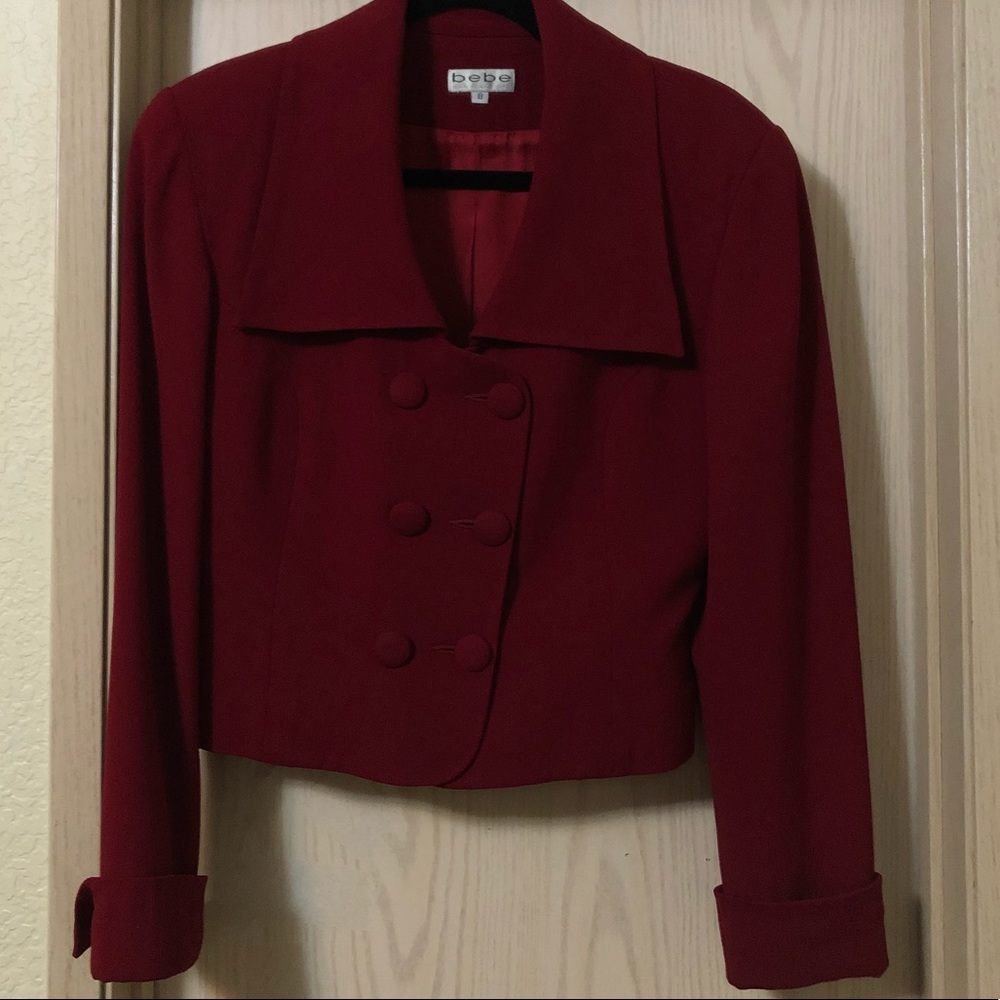 Vintage candy red BEBE blazer